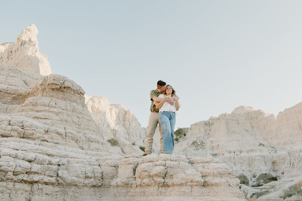 Couples Photos in Badlands National Park at Notch Trail